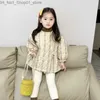 Piumino 2023 Autunno Inverno Bambini Cappotto caldo di media lunghezza Addensare Giacca di cotone imbottita floreale per ragazza Outover Abbigliamento per bambini Q231205