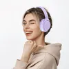 Wireless BT Headwear Headphones Over Ear Wired Foldable Headset Noise-cancelling Computer Game Earbuds Stylish Solid Color