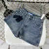 Damesshorts designer designer denim korte broek voor dames badge mini straat hiphop broek streetwear B0I9