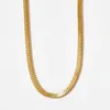 Łańcuchy mody 18k złota posiłek ze stali nierdzewnej Skala rybka Naszyjnik dla kobiet Wodoodporne przyjęcie weselne hipoallerengiczne
