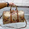 Reisetasche Reisetasche Vintage Gepäck Designer -Taschen Frauen Handtaschen hochwertige Ladies Mode große Kapazität Blumenzahnhöhe Hand3147