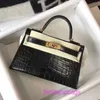 Vente en gros de sacs fourre-tout Kailys originaux boutique en ligne Printemps et été 2024 nouveau mini sac en alligator cuir de deuxième génération avec vrai logo