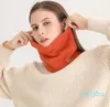 スカーフソフトファブリックネック暖かい女性のための冬のゲイター厚いフリースの裏地付きのソリッドカラーサークルループスカーフ