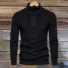 Erkek Sweaters Sonbahar Kış Erkek Kazak Şeritli Katı İnce Mide Boksörler Sıkıştırma Zayıflama En İyi Erkekler İç Yelek 4x