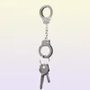 Simulering Handcuffs Metal Keychain Car Key Bottle Opener Män och kvinnor Keychain9194079