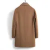 Men's Wool Blends Korean Version 100 Pure Doublesided Coat Mediumlength Fashionable Simple Highend Men Winter 231205