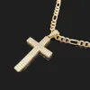 Mężczyźni Hip Hop Full Cz Cubic Zirkonia Pendants Charm Out Out Cuban Link Chain Naszyjniki hiphopowe wisiorki