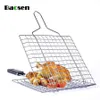 Everhome 1Pcs Stainless Steel Barbecue Grill BBQ Meshes Fish Chicken Grill BBQ Tools Kitchen Accessories T200506267K