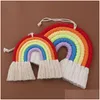 Wanddecoratie Nodic Stijl 8 Lijnen Handgeweven Regenboog Rame Wandtapijt Baby Jongens Meisjes Kinderkamer Hangend Speelgoed Thuis Drop Delivery Moederschap Nu Dhhry