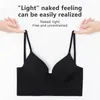 Camisoles & Tanks Backless Bra Summer Large Versatile Solid Free Size Underwear For Women Sexy Seamless Gathered No Steel Ring