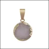 Colares de pingente de pedra natural colar de cristal hem cluster ágata gota entrega jóias pingentes dhvde