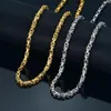 Chains Men's Gold Chain Necklace 20 23 26 Male Corrente Color Stainless Steel Byzantine For Men JewelryChai221Z