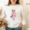 Women's Hoodies Retro Women's Autumn/Winter Warm Bear Printed Sweatshirt Travel Pullover Hoodie Luxury Designer Sweatshirt Sudadera Mujer 231205