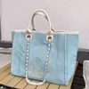 Designer Luxury Women's Handbags Evening Bags Ch Brand Canvas Embroidered Women Beach Bag Fashion High Quality Classic Large 3227