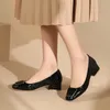 Chaussures de robe BLXQPYT Zapatos de Mujer 2023 Plus Taille Femmes 32- 45 Mocassins en cuir noir Talons bas Pompes Plate-forme décontractée C22-03