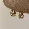 Hoopörhängen Minar Minimalist Gold Silver Color Metallic For Women Shinning CZ Cubic Zirconia Star Circle Chunky Earring Gifts235e