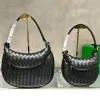 Gemelli Hobo Bolsa De Couro Real Axilas Bolsas De Ombro Meia Lua Mulheres Bolsas De Couro Tecido Designer Bolsa Bolsas De Compras Totes Moda 9763