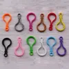 100 stücke Kunststoff Verschlüsse Glühbirne Candy Farbe Acryl Schlüsselring Clips Diy Zubehör Schlüsselbund Für Anhänger Handarbeit Diy Backpack218y