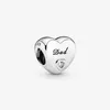 New Arrival Charms 100% 925 Sterling Silver Dad Heart Charm Fit Original European Charm Bracelet Fashion Jewelry Accessories 275D