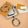 Farbige Zirkon-Spleiß-Herrenketten-Halskette, italienisches Design, Mode, Straßentrend, Armband, Accessoires, 276 V