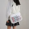 Evening Bags Japanese Harajuku Ita Bag for Women PU Transparent Pocket Itabag High School Girls Uniform JK Crossbody Shoulder Bag 231204
