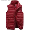 Men's Vests Winter Men Cotton Padded Vest Autumn Casual Warm Lightweight Sleeveless Jacket Male Big Size Black Coat Work Wear Waistcoat Q231205