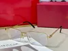 Hot Carter monturas de gafas de sol de moda para hombre para hombres y mujeres estilo unisex medio marco puede hacer vidrio recetado gafas retro de negocios simples vienen con estuche original