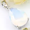 Pendant Necklaces Luckyshine Europe Jewelry Water Drop White Moonstone Gems Sier Necklaces Usa Israel Wedding Engagement Pendant Add D Dhzbp