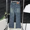 Designers calças largas designer jeans para mulheres bordadas carta denim calça moda hiphop calças compridas