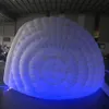 Tente gonflable Luna abri demi-dôme, belle tente igloo classique, abri aérien de stand commercial pour événements avec lumières LED