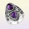 S Luxury Vintage Natural Amethyst 925 Bijoux en argent sterling anniversaire de mariage cadeaux pour femmes83499861913512