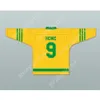 Gdsir Custom Yellow Gordie Howe 9 Omaha Ak-Sar-Ben Knights Hockey Jersey Новый топ ED S-M-L-XL-XXL-3XL-4XL-5XL-6XL