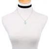 Pendentif Colliers Black Velvet Collier Collier Simple Convertible Accessoires Géométrique Pierre Synthétique Pour Femmes