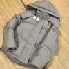 Amis Designer Puffer Jacket Top Quality Boyfriend Style Thickened Cement Grey Cotton Coat Winter Short Autumn/Winter