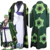 Anime une pièce Roronoa Zoro Cosplay Costume Wano Kuni pays Kimono Robe Costume complet tenues Halloween carnaval Costume AA2203241923