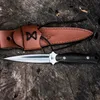 絶妙な金属小道具ナイフ自己防衛屋外サバイバルナイフシャープハイハードフィールドサバイバル戦術を運ぶストレートナイフブレード
