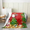 Blankets Christmas Throw Blanket Santa Claus Christmas Elk Fuzzy Blanket for Sofa Couch Flannel Blanket for Kids Boy Girl Year's Gift 231204