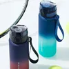 Water Bottles GIANXI Portable Cup Gradient Color Leakproof Plastic Bottle Large Capacity Outdoor Travel Sports Fitness Jugs Drinkware 231205