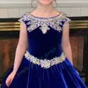 Velvet Girl Pageant Dress 2024 Crystal Royal Burgundy Glitz Little Kid Fun Fashion Runway Drama Birthday Cocktail Party Gown Toddler Teens Preteen Keyhole