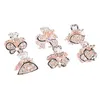 1 PC Butterfly Crystal Hair Clips Pins for Women Girls Vintage Headwear Redestone Barrette Jewelry Accessories272l