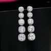 Boucles d'oreilles pendantes Sinzry luxe bijoux de mariage accessoire carré cubique zircone éblouissante goutte à la mode CZ mariée