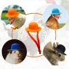 小動物のためのペット帽子面白いアクセサリードレスアップチキンバニーハムスタートップハットコスプレ小道具ヘッドウェア調整可能なストラップキャップ