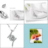 Anhänger Halsketten Nachahmung 925 Sterling Silber Halskette Kupfer Beautif Diamant Cz Zirkon Halsketten Drop Lieferung Schmuck Halsketten Pend Dhzdr