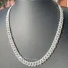 in magazzino Catena di alta qualità Argento sterling placcato oro Iced Out Vvs Moissanite Diamond Catena a maglie cubane per la vita hiphop