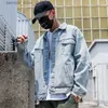 Donsparka's voor heren Nieuwe borduurjassen Herenjassen Mode Windjack Denim jack Motorjas Hot Uitloper Stand Slim Militaire streetwear Q231205