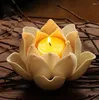 Bougeoirs en céramique pétales de fleur de Lotus photophore bougeoir décor à la maison cadeaux de fête de mariage
