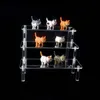 Other Kitchen Dining Bar 1 4 Tier Acrylic Display Stand Durable Rack For Cupcake Perfume Doll Transparent Trapezoidal Blind Box Storage Shelf 231205