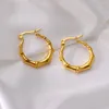 Brincos de argola de aço inoxidável para mulheres luxo banhado a ouro em 2023 tendências piercing jóias presente de natal aretes