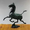 Prachtige oude Chinese bronzen standbeeld paardenvlieg zwaluw cijfers genezing geneeskunde decoratie 100% messing brons303D