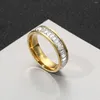 Cluster Rings Hippie Titanium Rapper for Men Women mode out Zirconia Gold Plated/Rose Color Valentines Day Gift KBR123